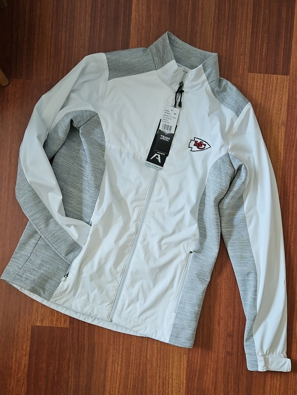 ANTIGUA Kansas City Chiefs Revolve Full-Zip Jacket White/ Light Grey Medium